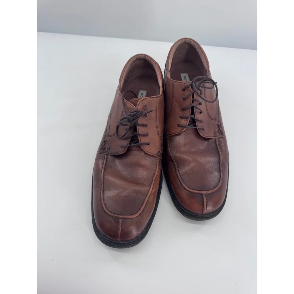 Bostonian Leather Oxford Shoes Men 12W Brown Split Toe Lace Up Derby 28966